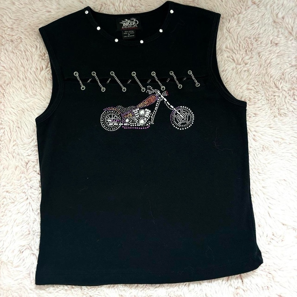 Biker Design Ladies Collection Bedazzled Y2K Tank